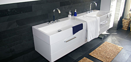 Badfliese aus Schiefer